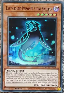 YuGiOh Earthbound Prisoner Stone Sweeper MZMI-EN028 Playset (x3 copies) - Image 1