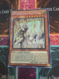 Yugioh Dogmatika Ashiyan MP21-EN172 Prismatic Secret Rare 1st Edition Near Mint - Image 1
