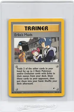 ERIKAS MAIDS 109/132 - UNLIMITED - Gym Heroes - VINTAGE WOTC POKEMON CARD - LP - Image 1