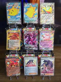 Mixed Pokemon Card Lot Flying Pikachu Etc. Celebrations Mega Evolutions X9 - Image 1