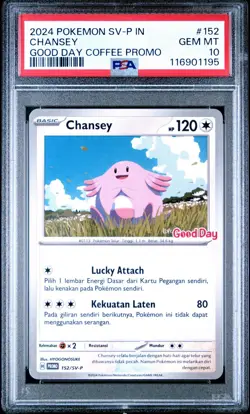 Chansey 152/SV-P Good Day Indonesia Promo Indonesian Pokemon Card PSA 10 *POP 1* - Image 1