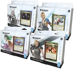 WOTC MTG, FINAL FANTASY COLLECTOR COMMANDER DECK (all 4) Factory Sealed + Promo - Image 1