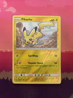 Pokemon Card Pikachu Burning Shadows Reverse Holo 40/147 Near Mint - Image 1