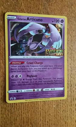 Galarian Articuno SWSH123 Holo Prerelease Promo Pokemon Card Evolving Skies - Image 1
