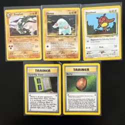 Pokemon Neo Genesis Vintage WOTC Cards Bundle - Image 1