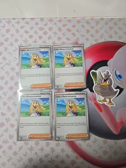 4x Lillie's Determination 119/132 Pokemon TCG: Mega Evolutions Card Playset - Image 1