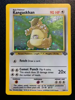 Pokemon Card - 1st Edition Kangaskhan Jungle 5/64 Vintage Holo Rare WOTC MP - Image 1