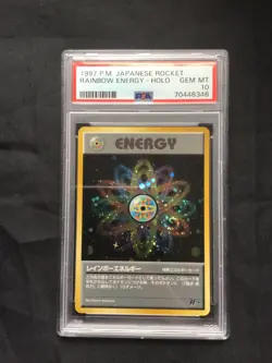 Pokemon Cards: Japanese Team Rocket Rare Holo: Rainbow Energy PSA 10 - Image 1