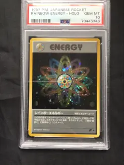 Pokemon Cards: Japanese Team Rocket Rare Holo: Rainbow Energy PSA 10 - Image 2