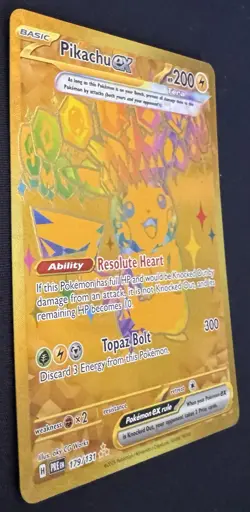 Pikachu EX Prismatic Evolutions Holo Hyper Rare Gold Card 179/131 SV - Image 4