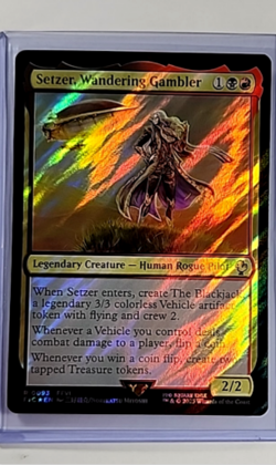 MTG Magic the Gathering FIC FF Commander Surge Foil #93 Setzer Wandering Gambler - Image 1