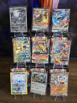 Mixed Pokemon X9 Card Lot Journey Together Mega Evolutions Illustration Rares - Image 1