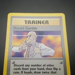 BLAINES GAMBLE 121/132 - 1ST EDITION Gym Heroes VINTAGE WOTC POKEMON CARD - NM - Image 2