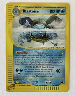 Blastoise Expedition Holo Rare NM+ SWIRL Pokemon 4/165 Vintage Nintendo - Image 1