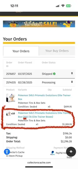 Pokemon Prismatic Evolutions ETB Case - 10 Elite Trainer Boxes Factory Sealed - Image 5