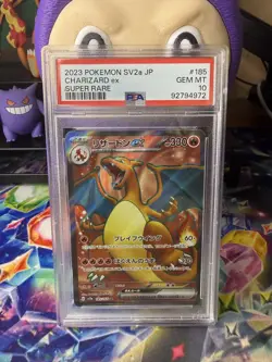 PSA 10 2023 POKEMON JAPANESE SV2A-POKEMON 151 SUPER RARE #185 CHARIZARD EX - Image 1