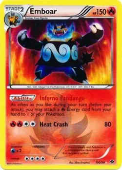 Emboar - 100/99 - Secret Rare DMG, English Pokemon Next Destinies - Image 1