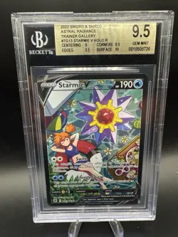 Starmie V TG13/TG30 Swsh10: Astral Radiance Trainer Gallery Holo BGS 9.5 Pokemon - Image 1