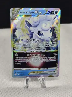 2022 Pokemon Silver Tempest ALOLAN VULPIX VSTAR 034/195 - Image 1