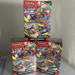 (3) Mega Evolution Booster Bundles- ME01: Mega Evolution Pokemon - Image 1