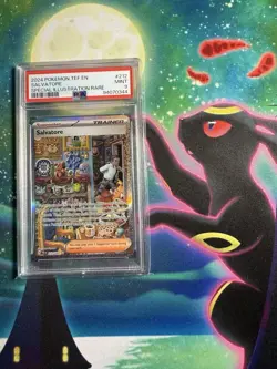 2024 pokemon temporal forces #212 Salvatore Special Illustration Rare PSA 9 RM - Image 1