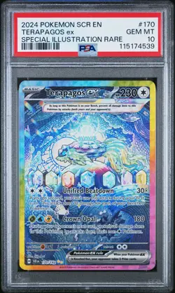 2024 POKEMON SCR EN-STELLAR CROWN SPECIAL ILLUSTRATION RARE TERAPAGOS EX PSA 10 - Image 1