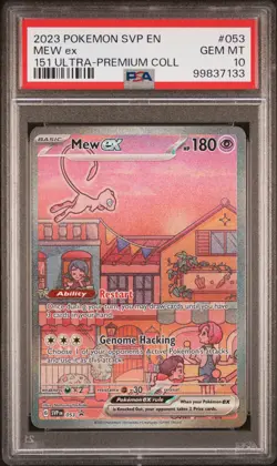 2023 POKEMON SVP EN-SV BLACK STAR PROMO 151 ULTRA-PREM COLL #053 MEW EX PSA 10 - Image 1