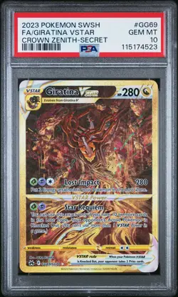 2023 POKEMON SWORD & SHIELD CROWN ZENITH SECRET FULL ART/GIRATINA VSTAR PSA 10 - Image 1