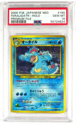 Pokemon TCG - Feraligatr 2000 Neo Genesis #160 Premium File (PSA Gem Mint 10) - Image 1
