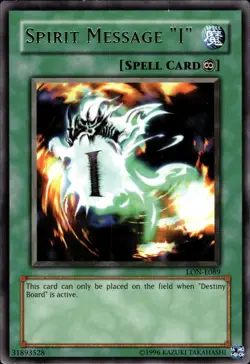 Spirit Message "I" - Rare LON-E089 - LP - YuGiOh - Image 1