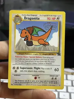 #2 Dragonite 5 1999 WB Movie Black Star Promo Rare WOTC Nintendo Pokemon Card - Image 3