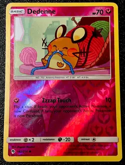 Dedenne 142/214 MP Reverse Holo Cute Yarn Discontinued Pink Fairy Pokemon Card! - Image 1