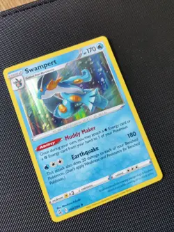 Swampert 064/264 Holo Rare Fusion Strike Pokemon TCG card Sword & Shield SWSH - Image 3