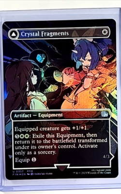 MTG Magic The Gathering FIN Final Fantasy Borderless Foil #357 Crystal Fragments - Image 1