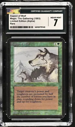 MTG Alpha Aspect of Wolf CGC 7 (1145) Graded Power - Image 1