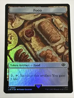 MTG Lord of the Rings Human Soldier/Food Token Foil 0002/0009 NM - Image 2