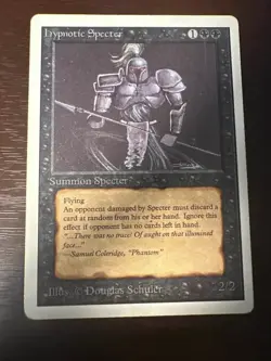 Magic the Gathering MTG Ungraded Raw: Hypnotic Specter Unlimited Played - Image 1