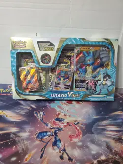 🔥 Pokemon TCG Lucario VSTAR Premium Collection Box Factory Sealed!! 💥 820650851247 - Image 1