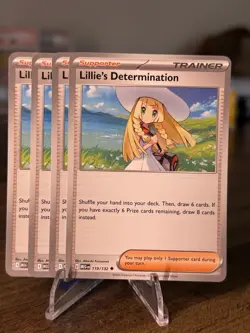 Lillie’s Determination 4X Playset Pokemon TCG Mega Evolution Regular 119/132 - Image 1