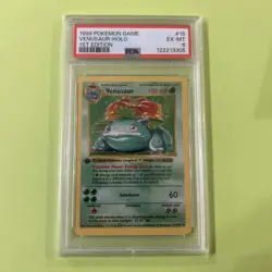 Pokemon Venusaur First Edition PSA 15/102 Shadowless Base Set (Fresh Grade) - Image 1