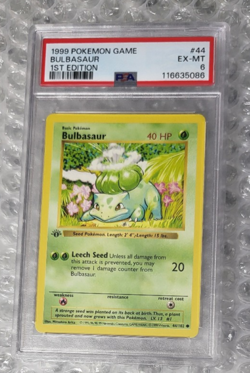 1999 Pokemon 1st edition base set Bulbasaur 44/102 PSA 6 EX-MT - Image 1