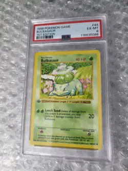 1999 Pokemon 1st edition base set Bulbasaur 44/102 PSA 6 EX-MT - Image 2