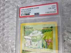 1999 Pokemon 1st edition base set Bulbasaur 44/102 PSA 6 EX-MT - Image 4
