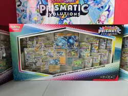 PRISMATIC EVOLUTIONS Lucario EX and Tyranitar EX Premium Collection Sam’s Club - Image 1