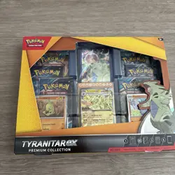 Pokemon TCG Tyranitar EX Premium Collection Promo Collection Box 6 Booster Packs - Image 1