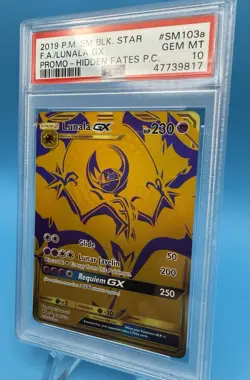 2019 Pokemon SM Black Star Promo SM103a Lunala GX Hidden Fates PSA 10 - Image 4