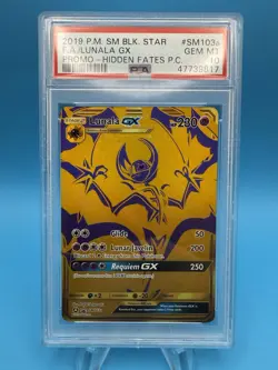 2019 Pokemon SM Black Star Promo SM103a Lunala GX Hidden Fates PSA 10 - Image 5