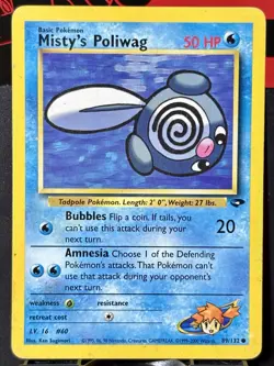 Misty's Poliwag - Pokemon TCG - Gym Challenge - 89/132 - COMMON ~ MP - Image 3