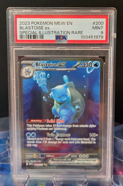 2023 POKEMON MEW EN BLASTOISE ex SPECIAL ILLUST. RARE #200 PSA GRADED MINT 9 - Image 1