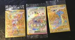 Terapagos Cinderace Lapras ex Promo Set SVP 163 164 165 Ultra Premium Pokemon - Image 1